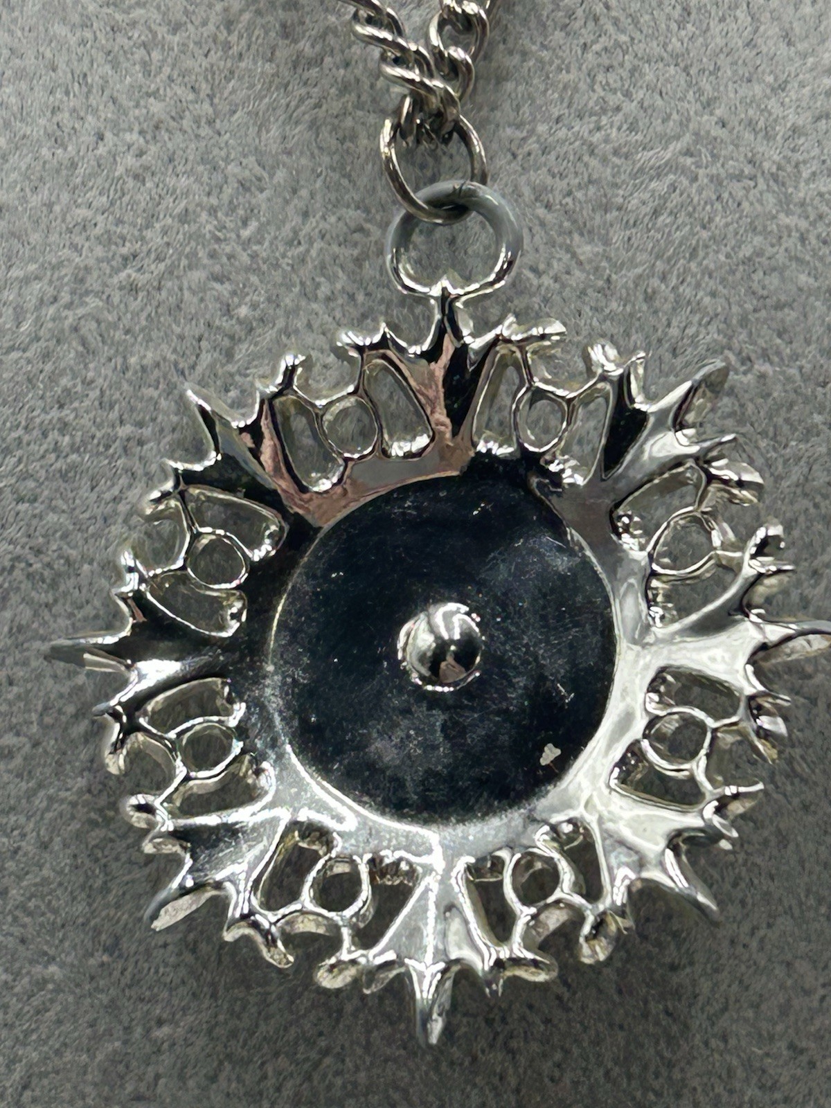 Vintage Queen Elizabeth Crown Jewels Cobalt Blue Coat Of Arms Necklace 16”