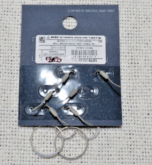 Universal Thread Goods Co 3 Pair Nickel Free Earrings Pierced Hoops