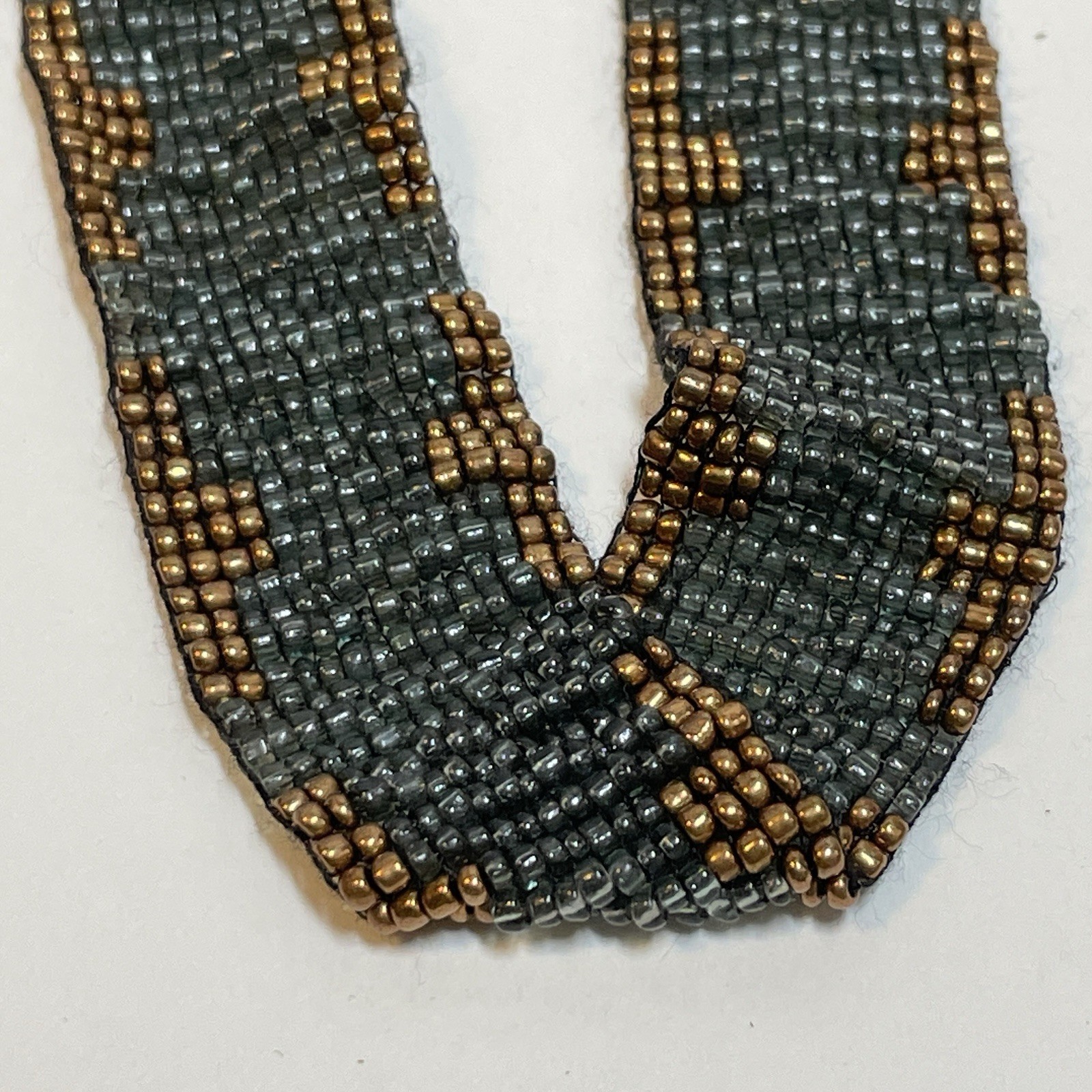 Pre-owned Boho Style Multi-strand Multi-color Seed Bead Necklace – Black Coppery