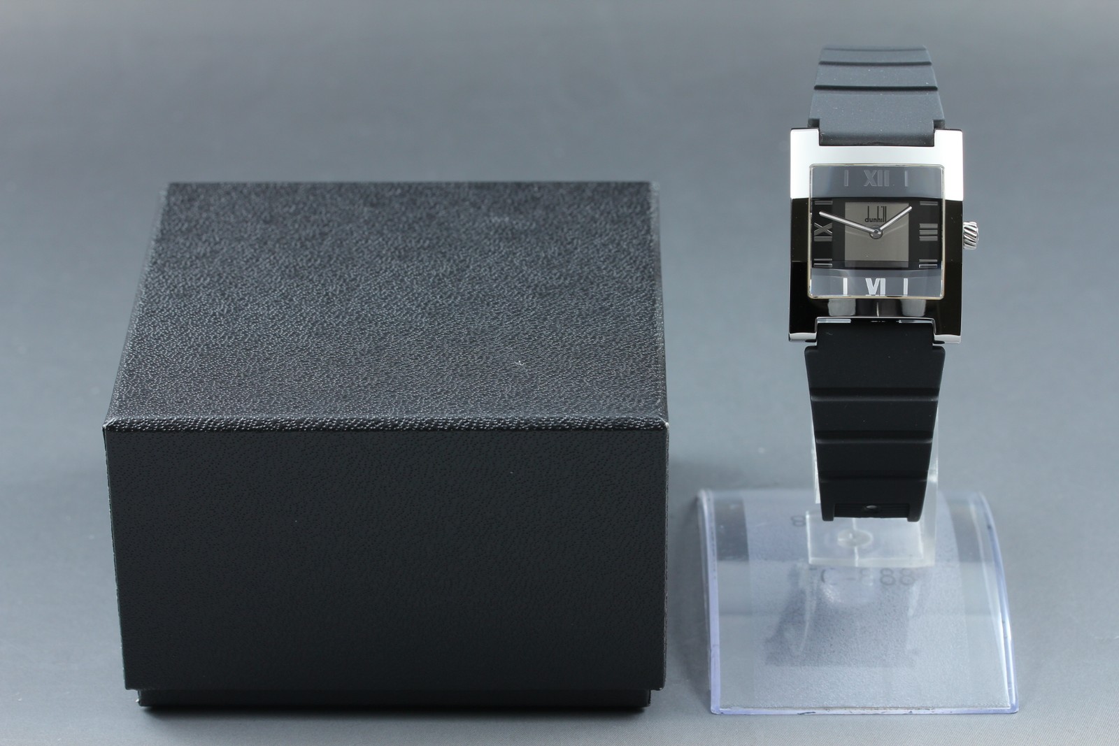 [N MINT] Vintage DUNHILL Facet 8022 Black Silver Tank Square Quartz Men’s Watch