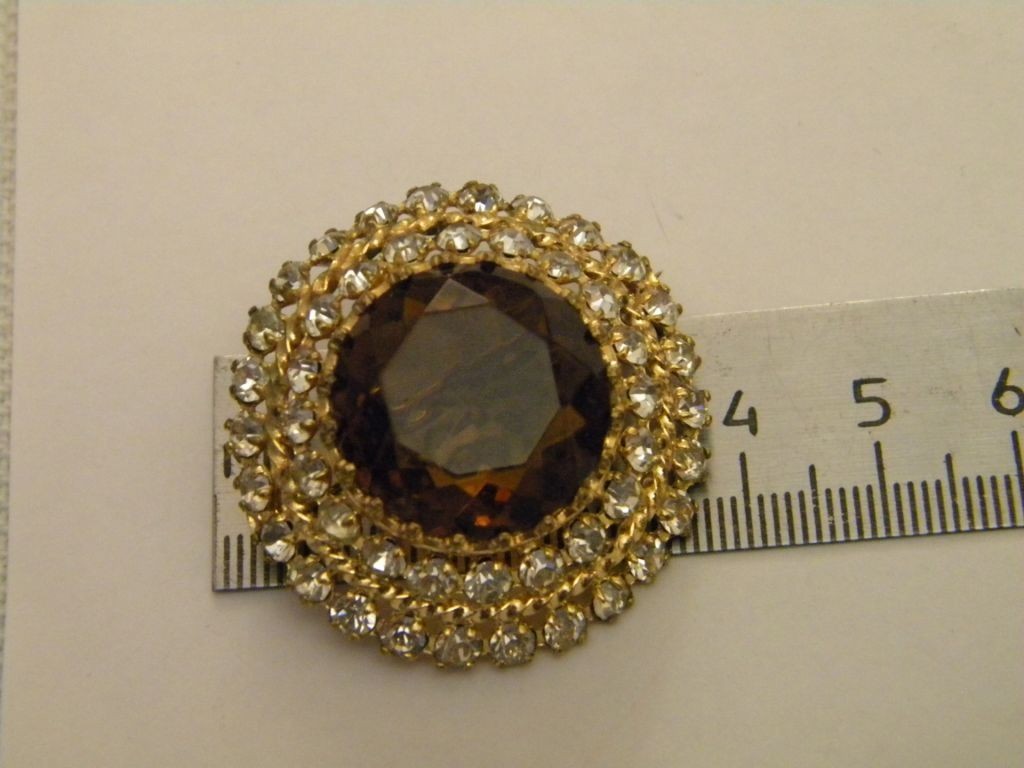 Beautiful Czech Jewelry Brooch Czechoslovakia Vintage Jablonex 284