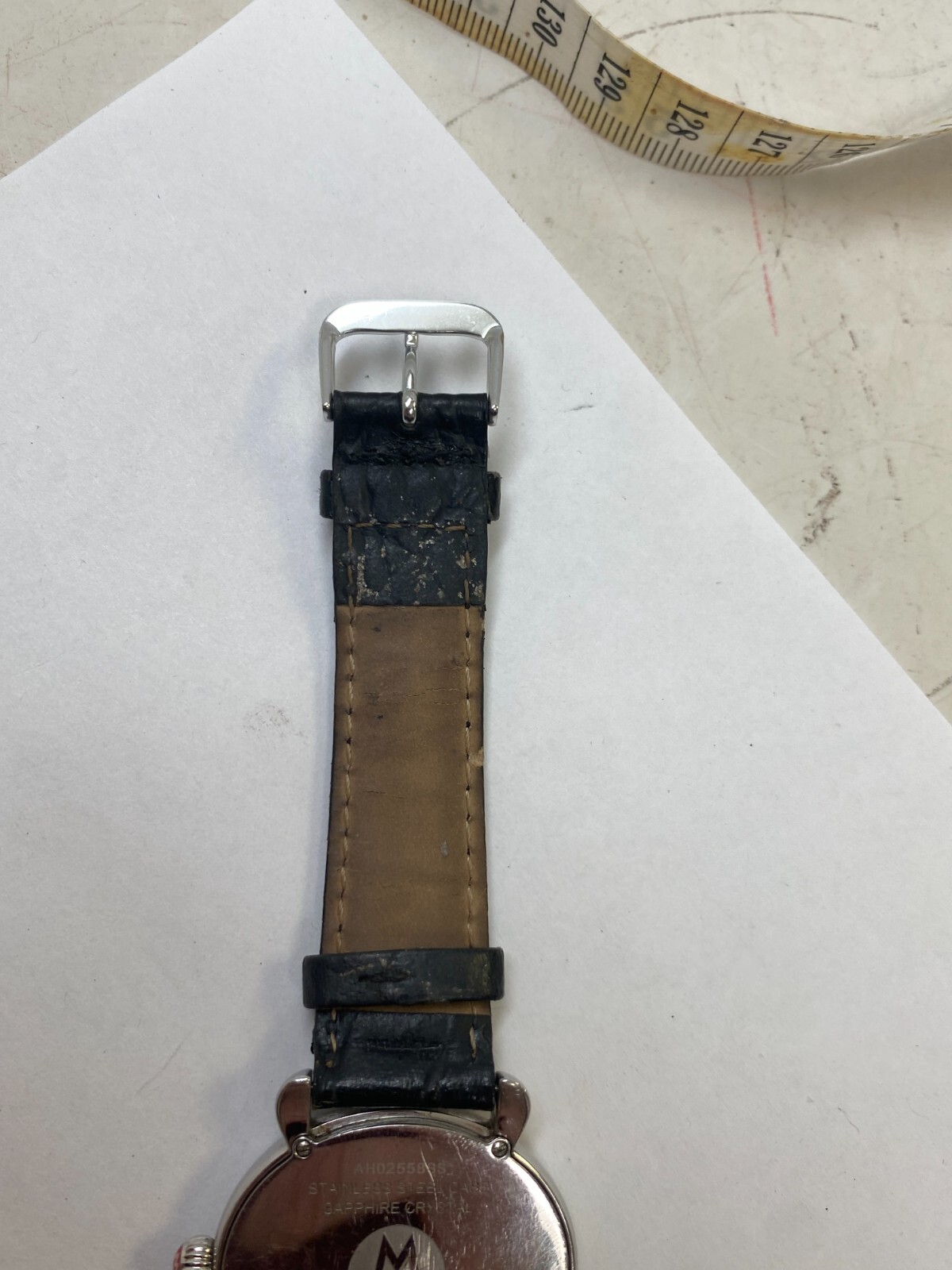 Michele CSX Blue MOP Dial Diamond Bezel 35mm Quartz Watch MW03E01 NEW BATTERY!