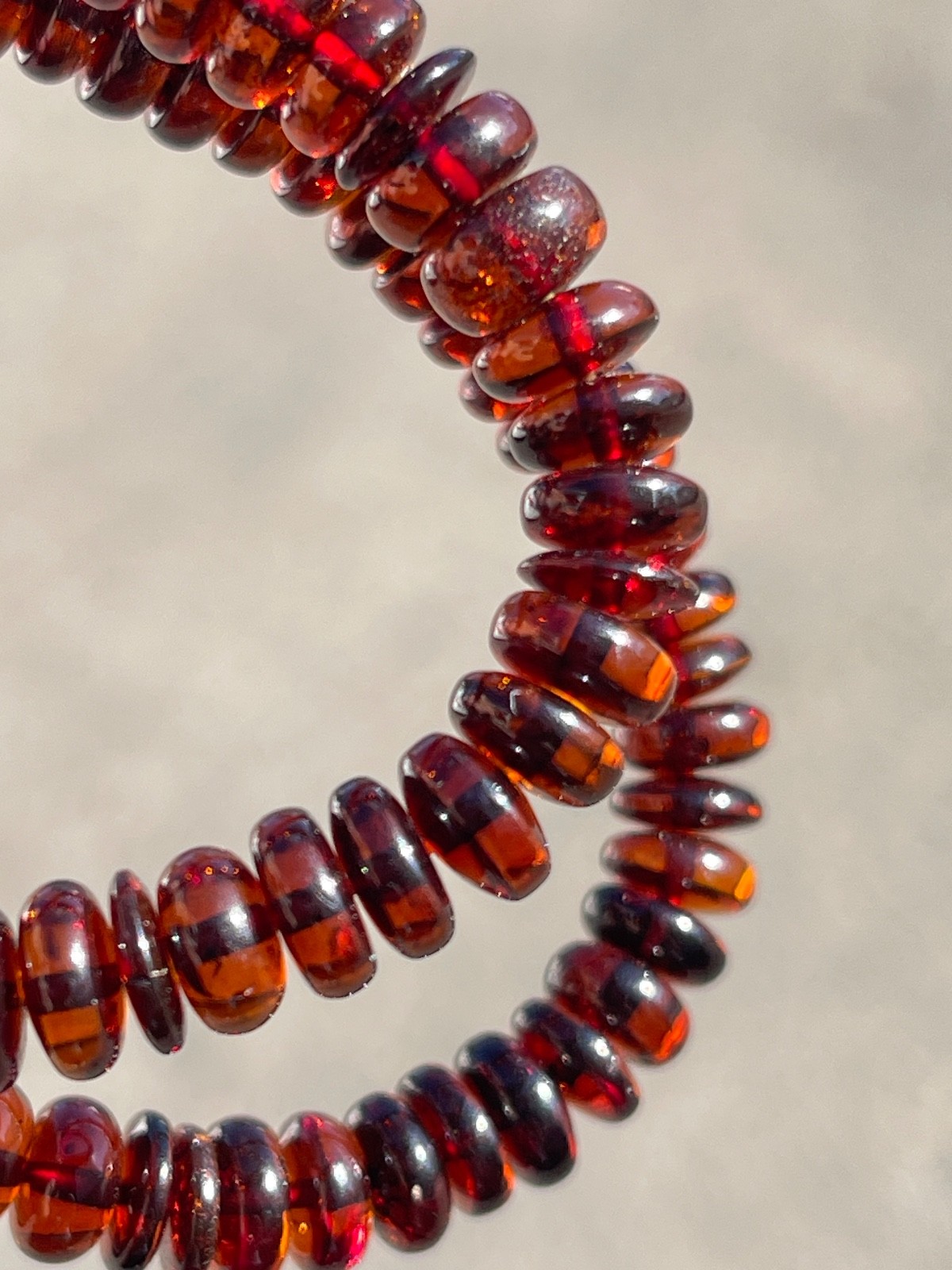 Blood Amber Bracelet Abacus Shape Natural Amber stretchy Bracelet