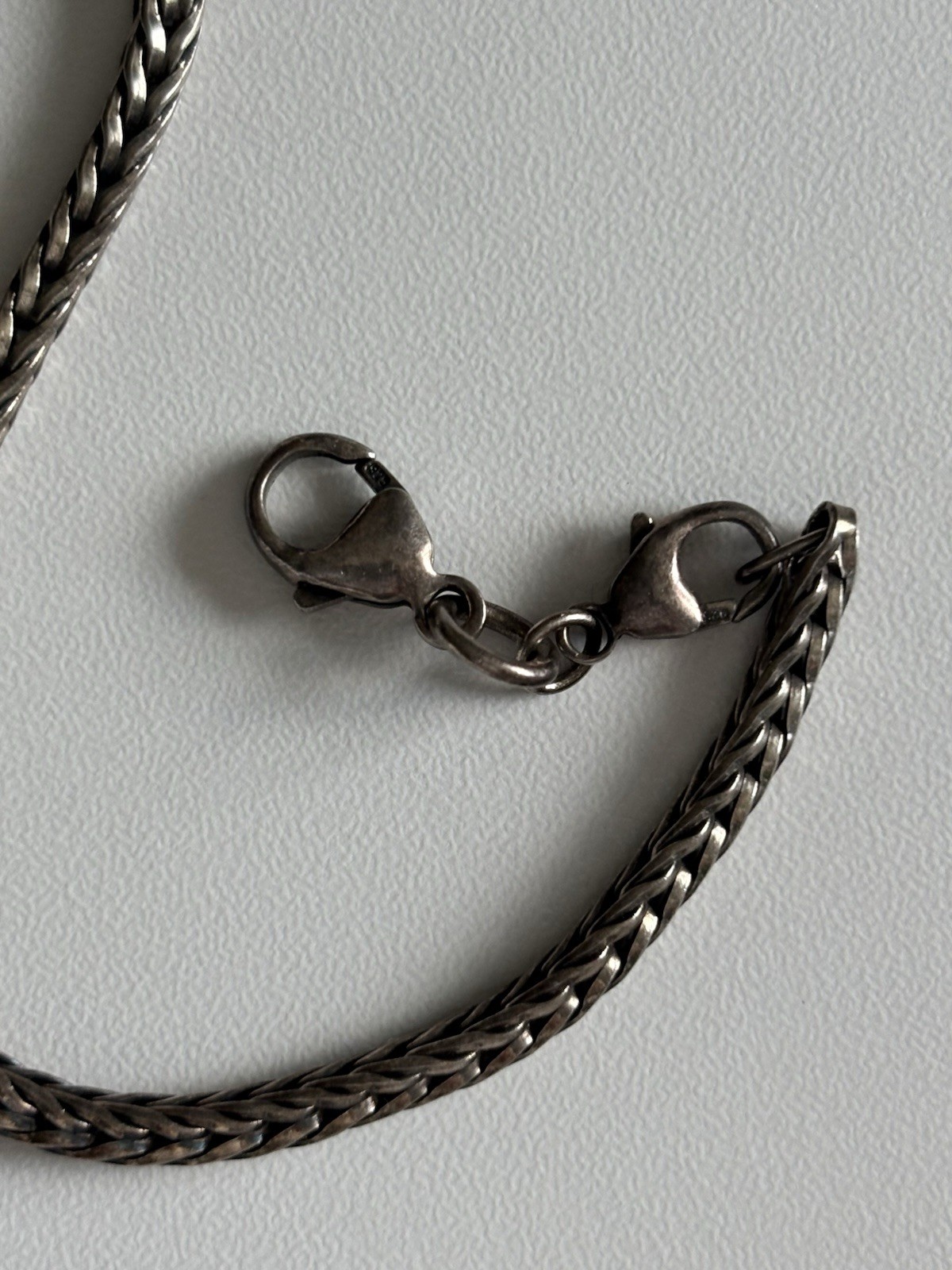 Vintage 925 Sterling Silver Foxtail Spiga Chain Link Bracelet 7” 3mm wide
