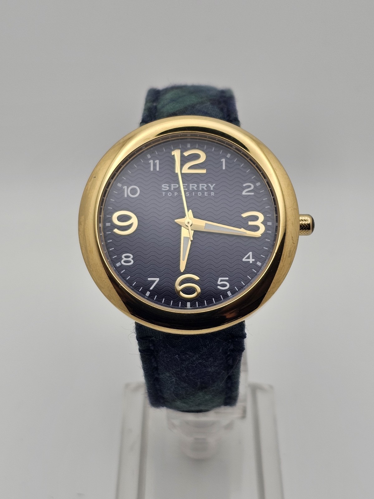 2013 SPERRY TOP-SIDER CLASSIC FLANNEL BLUE/GREEN/GOLD 40MM WOMEN ANALOG WATCH🔥