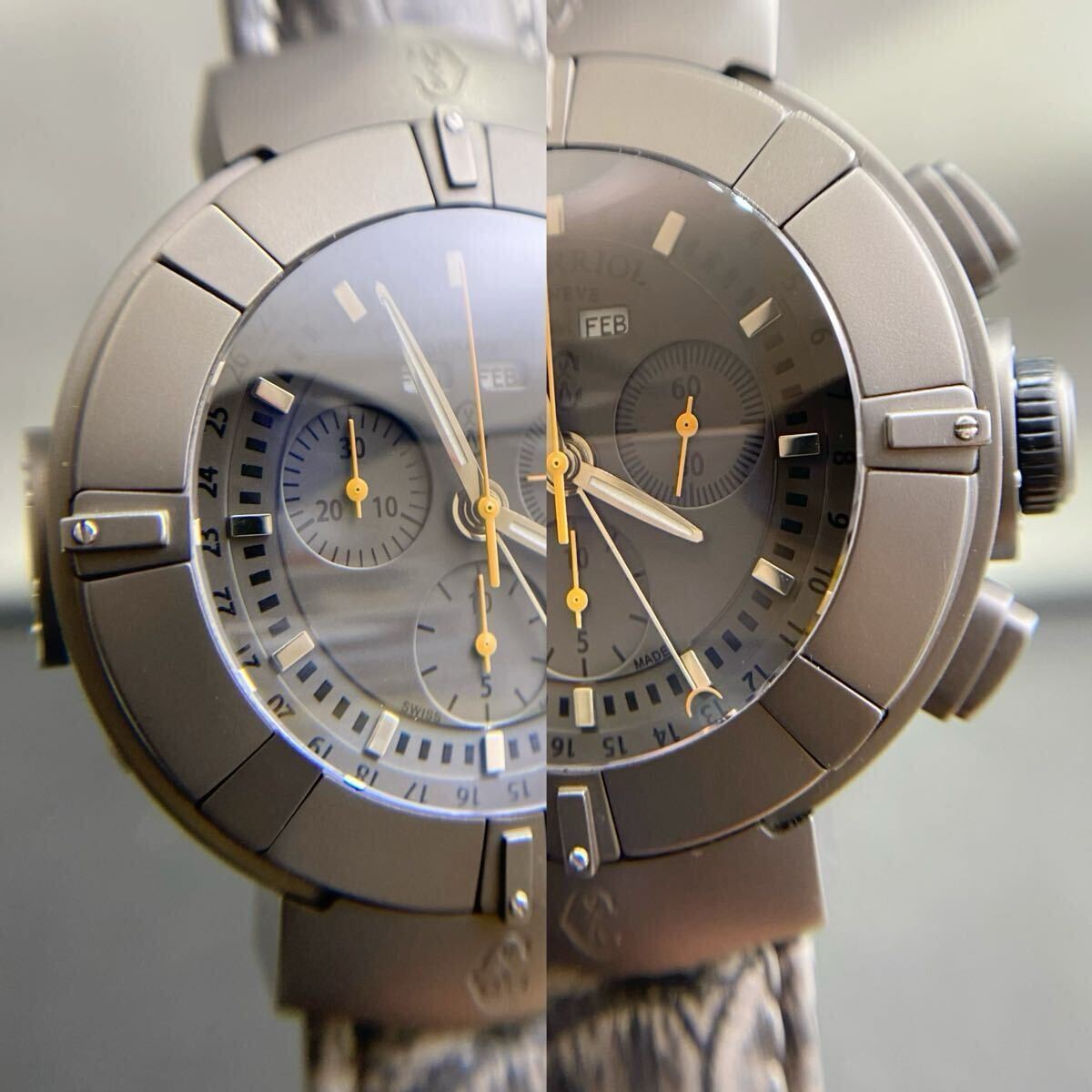 [B1Y] CHARRIOL GENEVE Celtica CELT44 Chrono Quartz Men’s Watch [m6z]