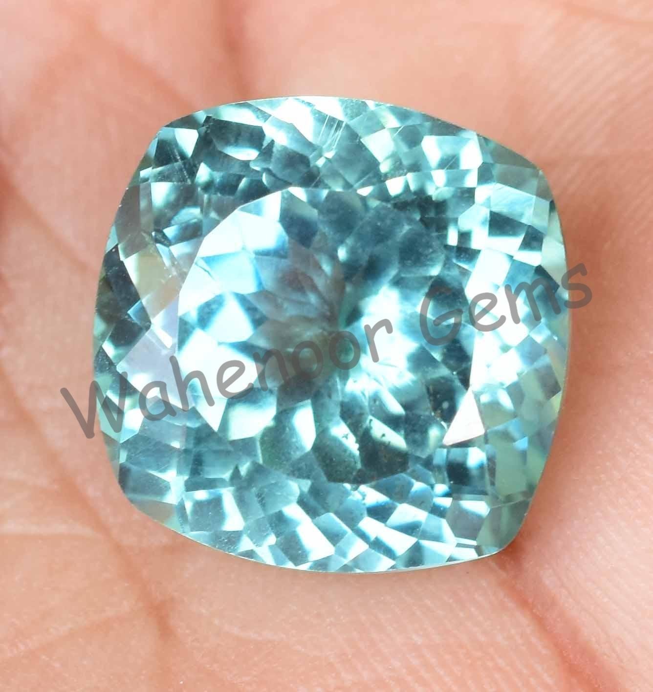 Natural Bi-Color Parti Sapphire 20.00 Ct CERTIFIED Cushion Rare Loose Gemstone
