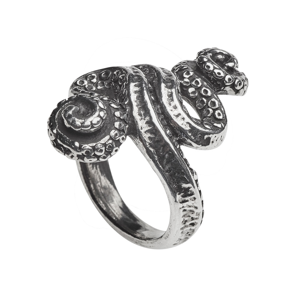 Kraken Fine Pewter Ring Octopus Sea Monster Squid Tentacles Alchemy Gothic R221