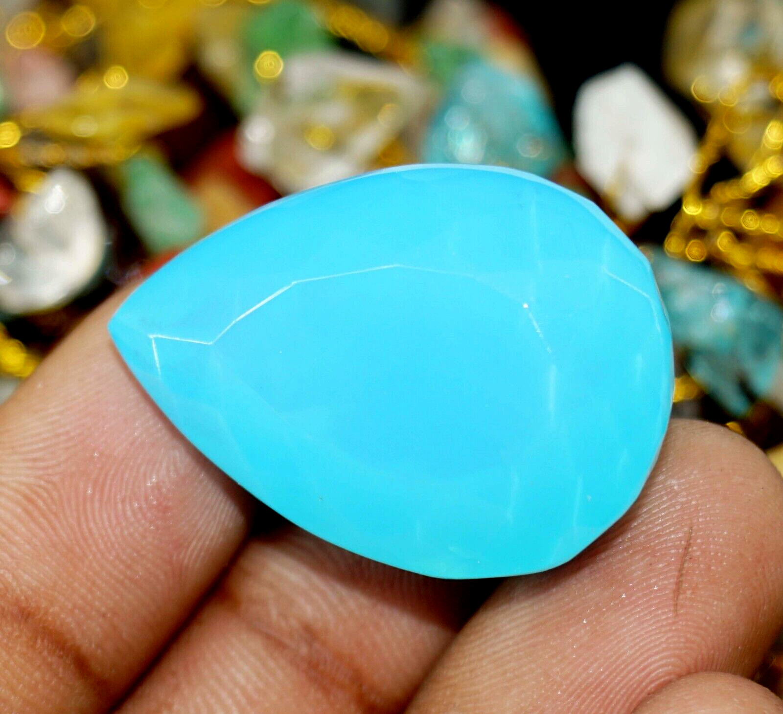 Natural Certified Pear Opal 72.70 Ct Welo Untreated Australian Loose Gemstone