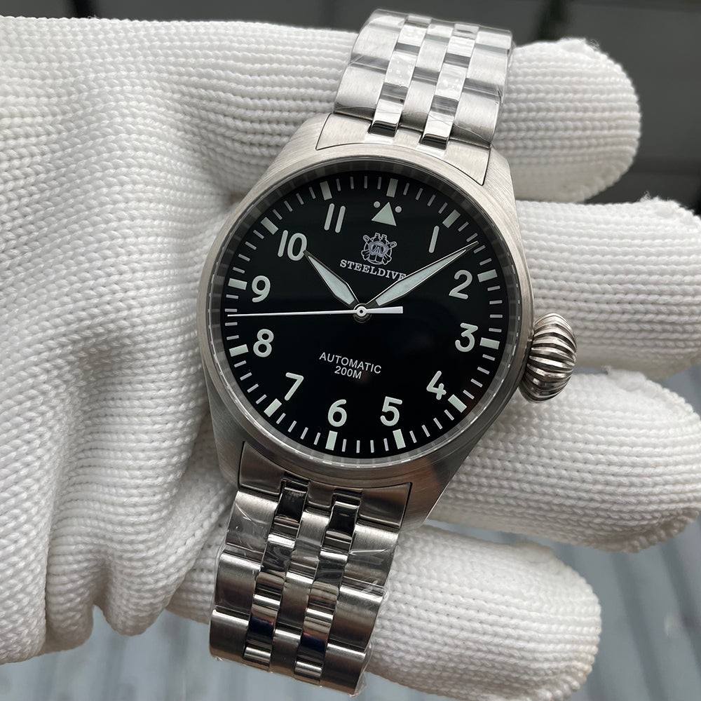 STEELDIVE SD1930 Mens 43mm 200M Automatic Dive Watch NH35 Steel Japan