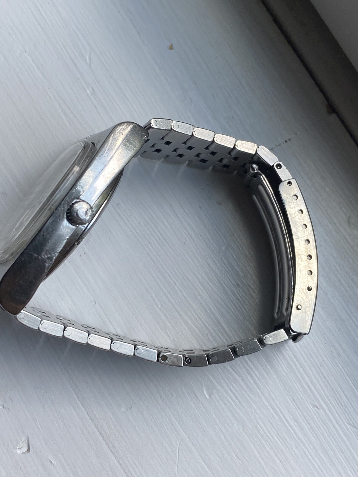 Omega Geneve Automatic Mens Watch Stainless Quickset Date Original Bracelet