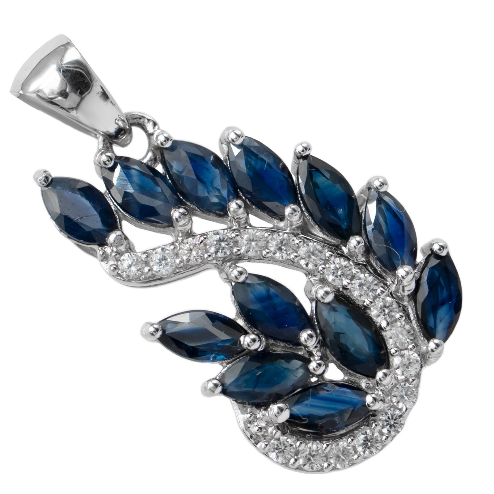 Natural Diffusion Sapphire Gemstone 925 Sterling Silver Pendant Jewellery Gift