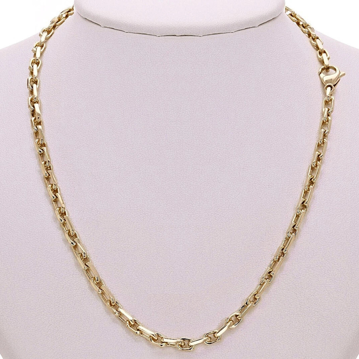 14k Yellow Gold Necklace Anchor Chain Link – 24″ x 4.5mm | Solid 43 Grams