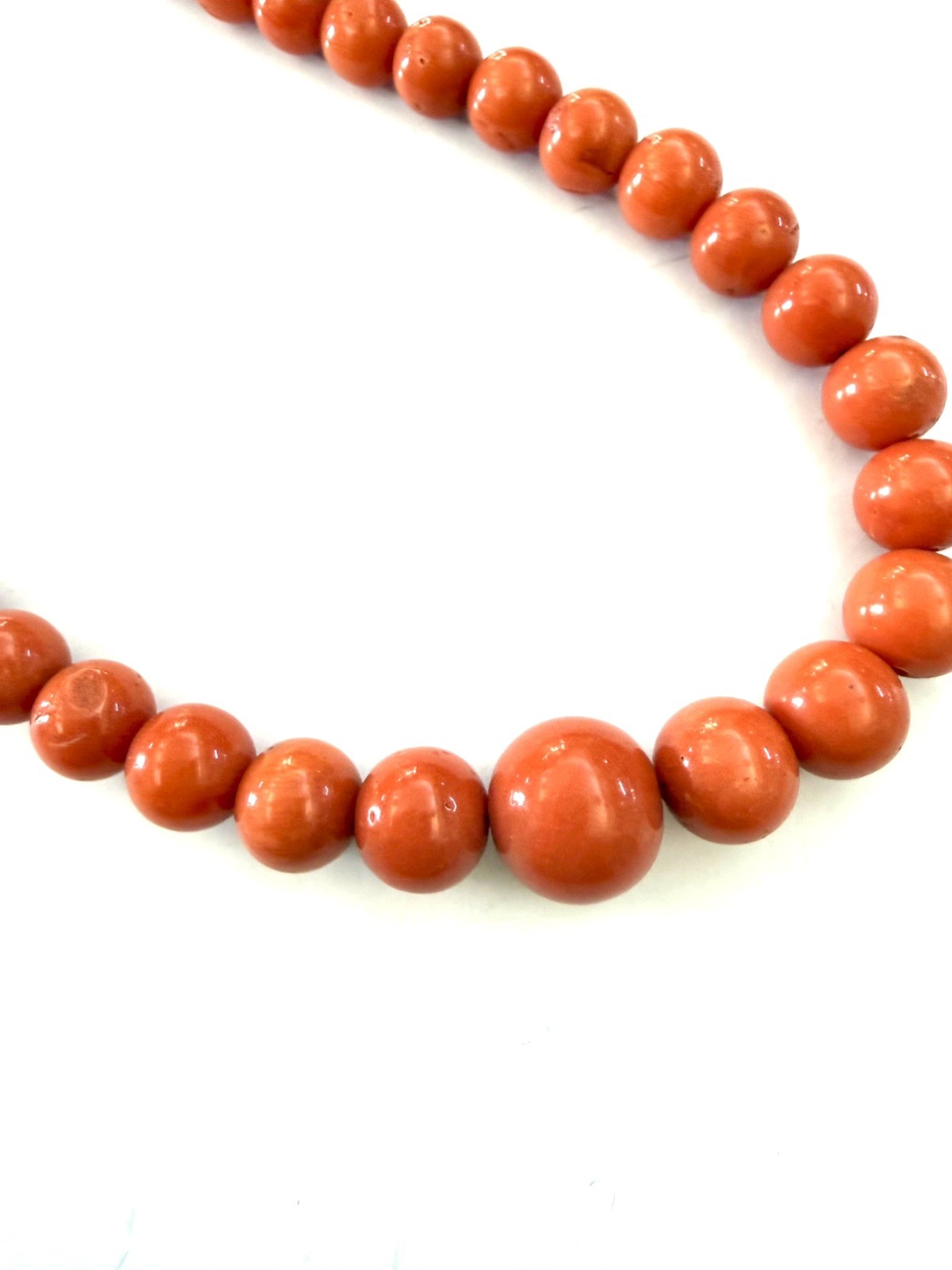 RED CORAL NECKLACE -Mediterranean -Grade -18K gold