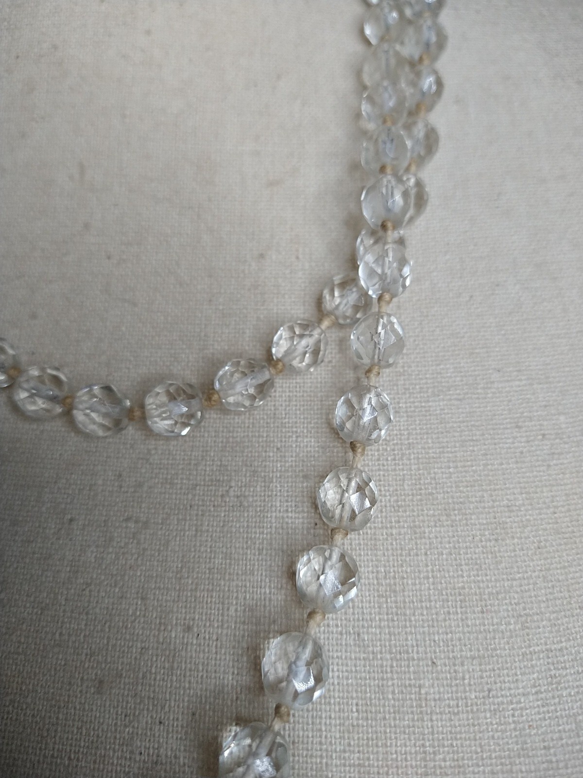 Vintage Continues 24 inch LONG Glass Beaded Necklace LARIAT Style SEE NOTE
