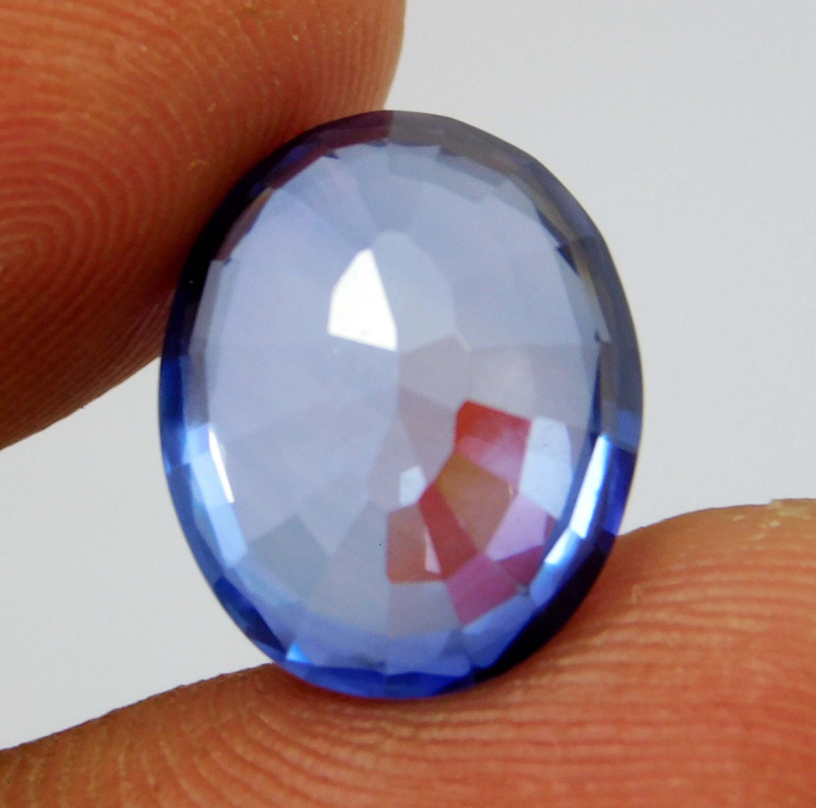 CERTIFIED 10.85 Ct Natural California Rare Blue Benitoite Oval Cut Gemstone