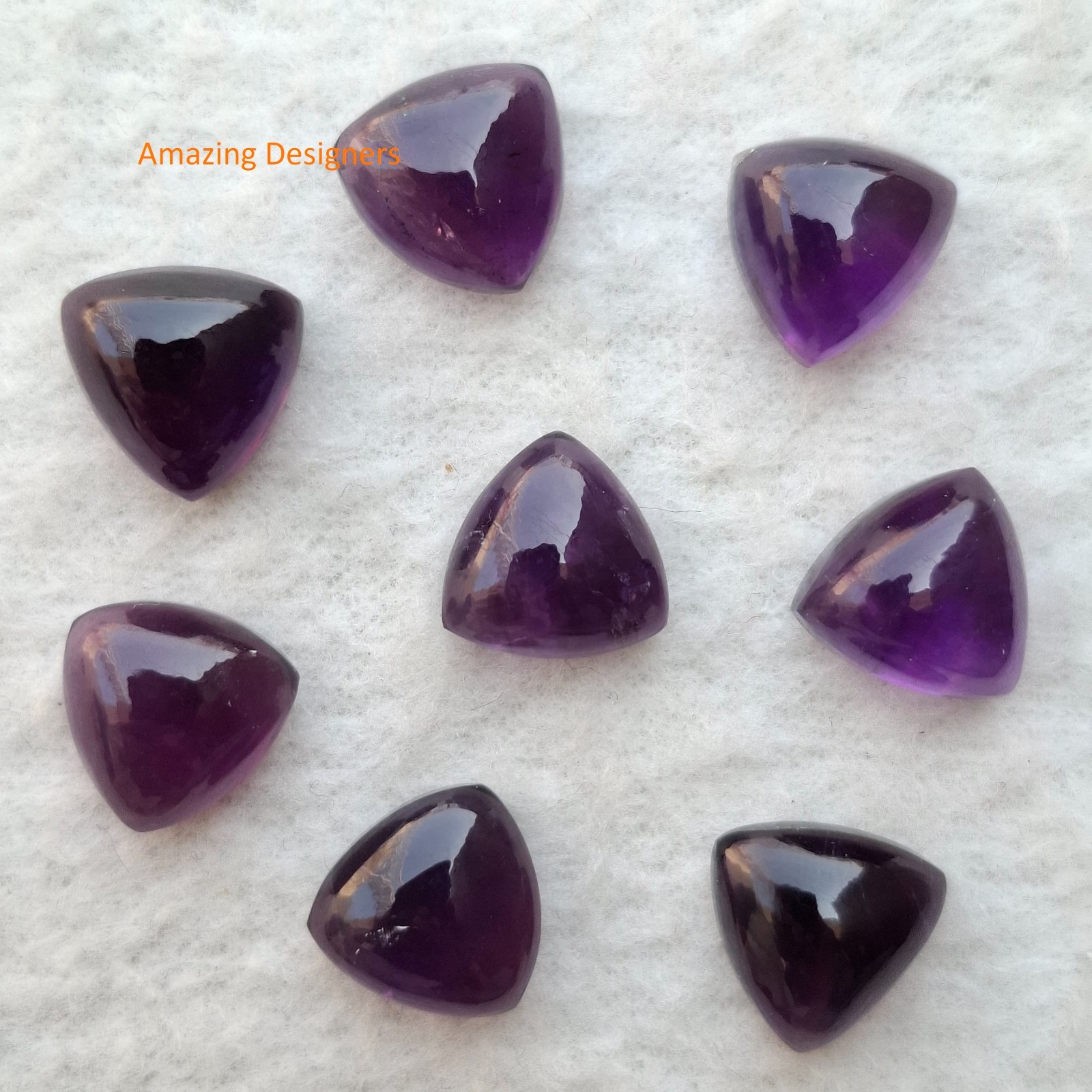 Natural Purple Amethyst Trillion Cabochon 5mm to 20mm Loose Gemstone