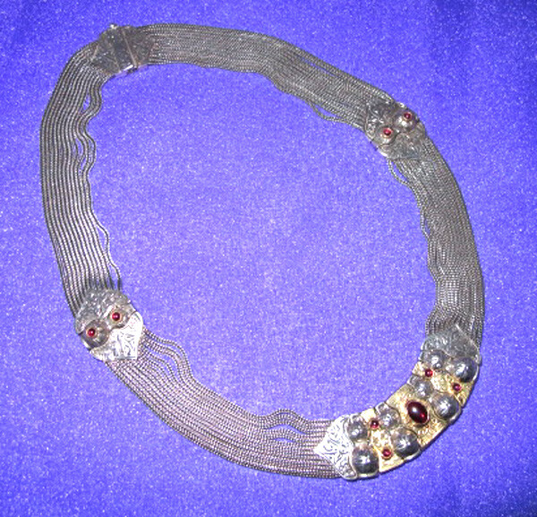 Savati Designer 22K & Sterling Silver Byzantine Station Necklace