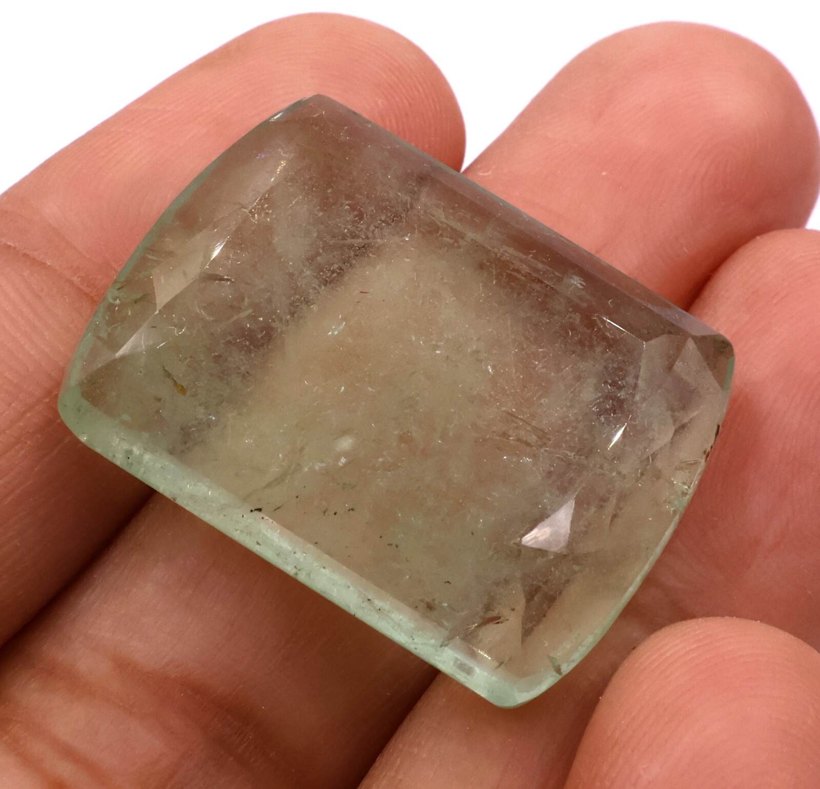 Aquamarine Natural Aquamarine Green Aquamarine Cushion Shape 43.85 Crt 28×21 mm