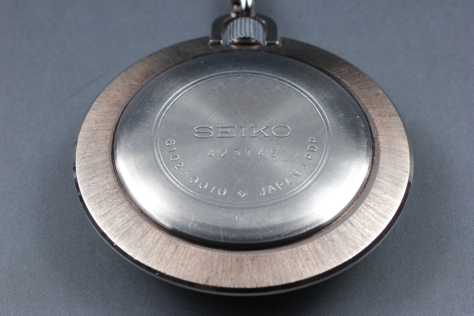 Vintage 1974 N MINT Seiko Skyliner 6102-0010 21J PDP Mens Pocket Watch JAPAN