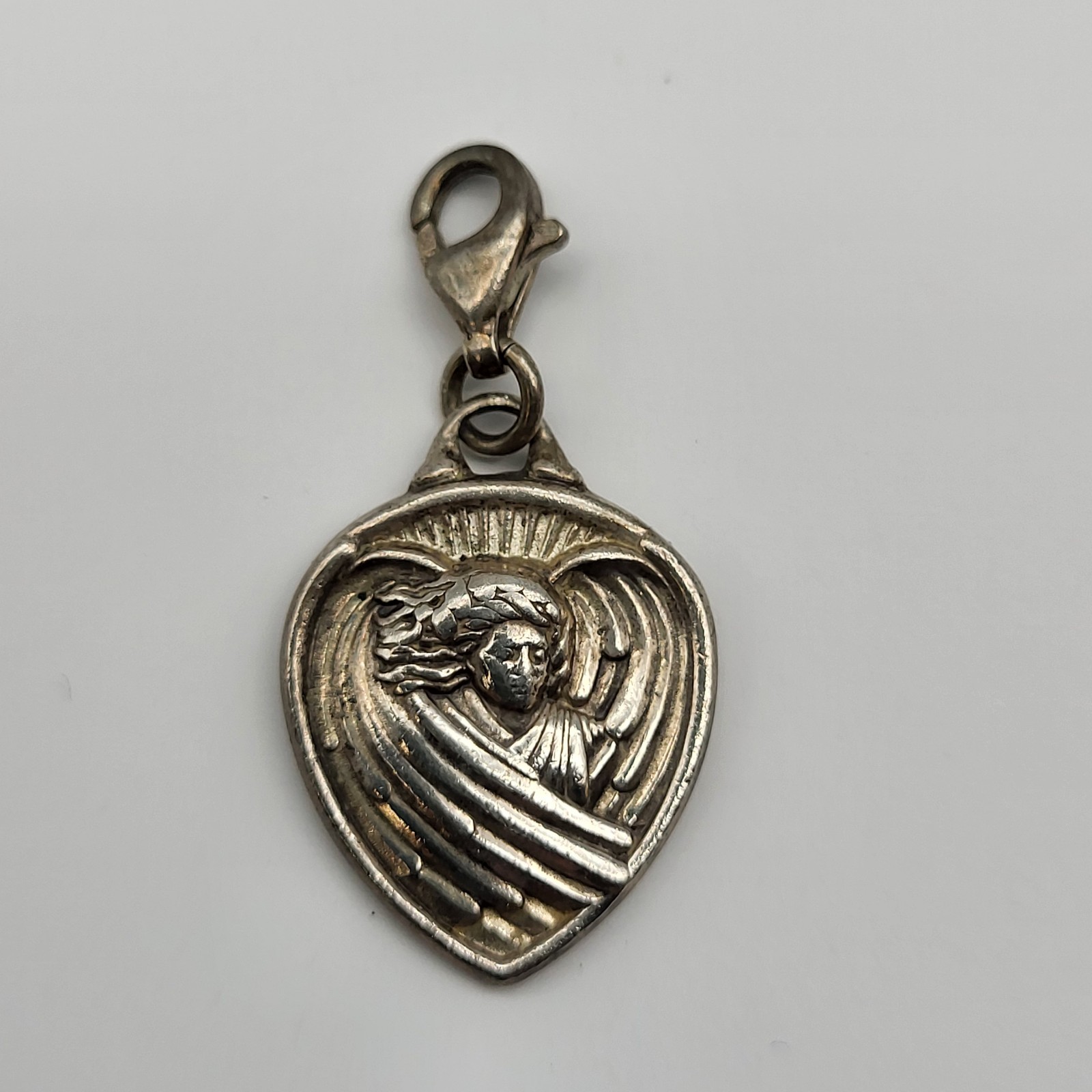Gabriel Angel of Hope Vintage Sterling Silver Bracelet Clip Charm Pendant