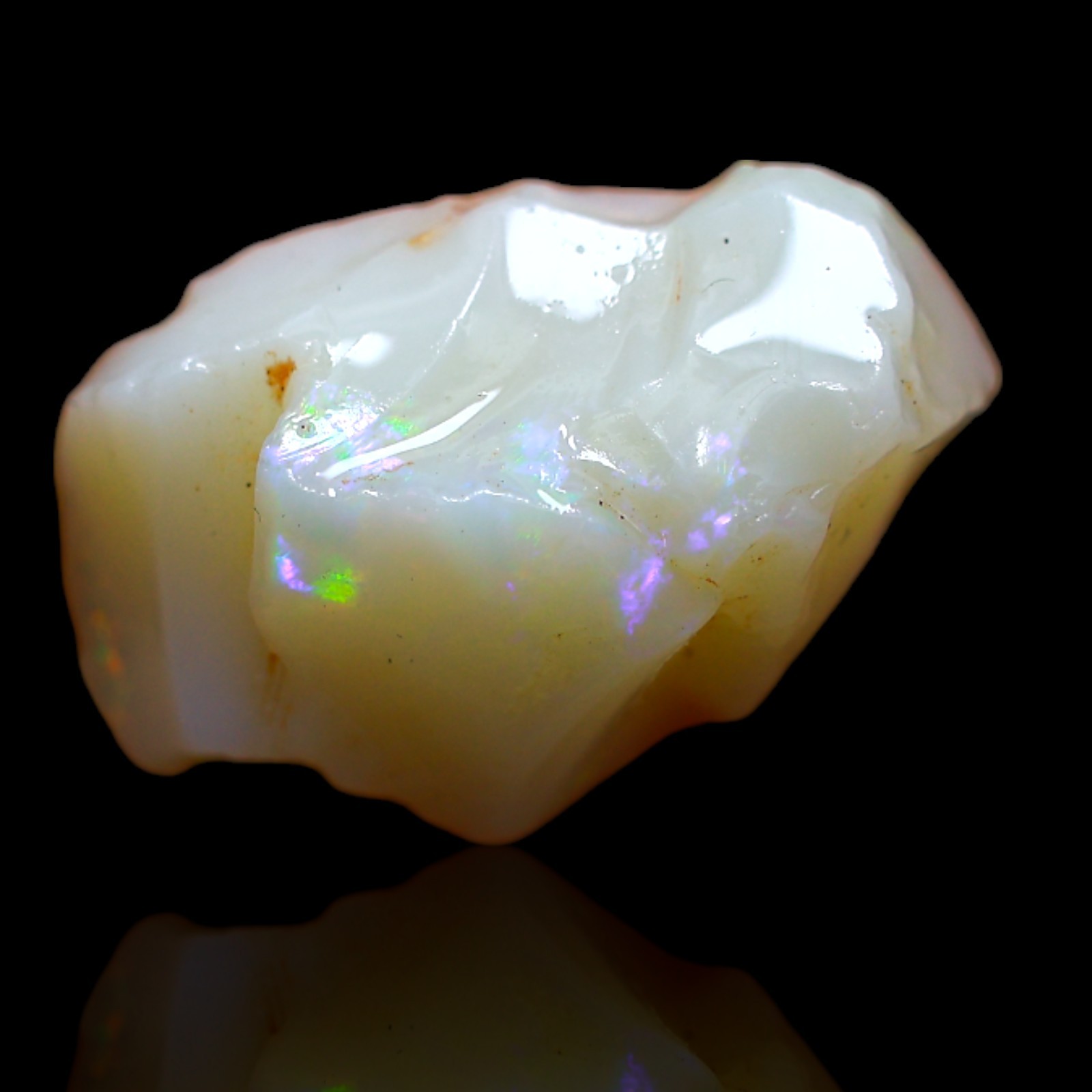 Natural Fire Opal Gemstone 6.45 Cts Loose Artisan Rough Australia 16x10x7 mm