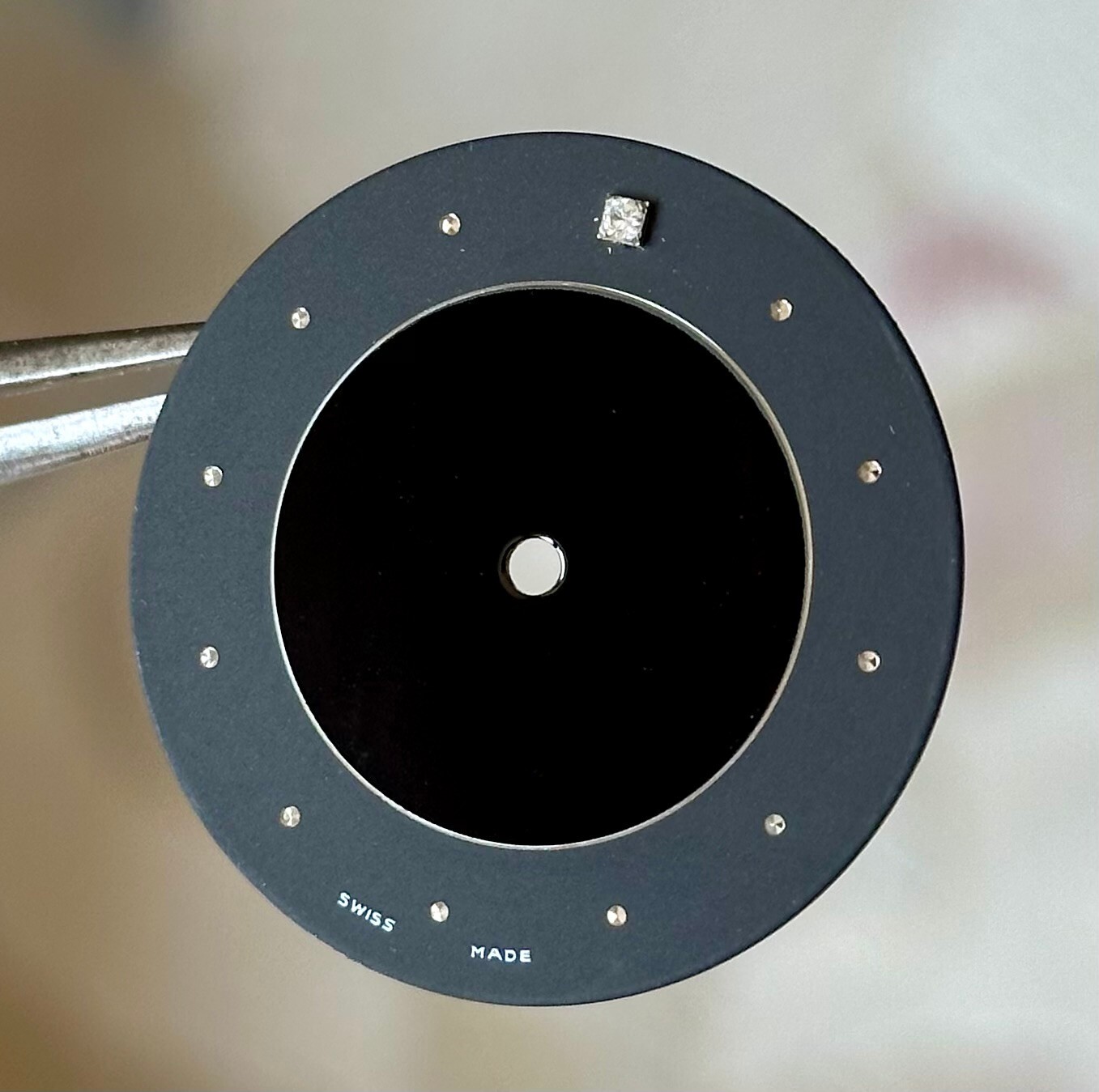 DIAL FOR ETA PESEUX 7001 BLACK GRAY 30.5mm HANDWINDING MOVEMENT SWISS MADE