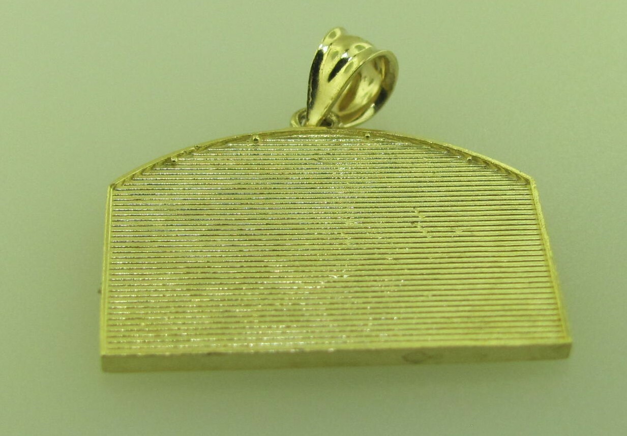 10k Yellow Gold Last Supper Charm Pendant 1″ 3.3 gram
