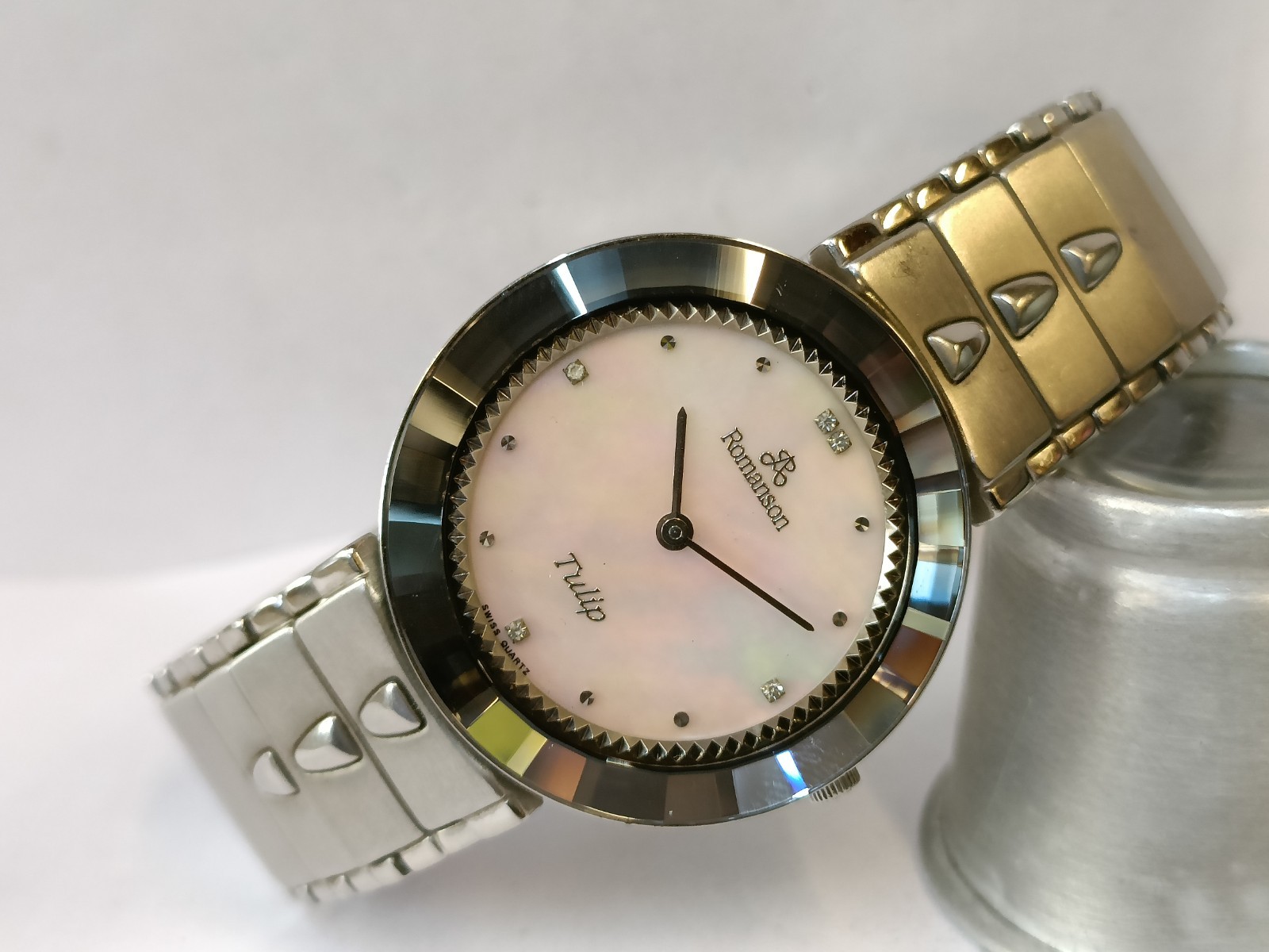 ROMANSON TULIP QUARTZ MOTHER OF PEARL DIAL UNISEX ADULT WORKING CONDITION