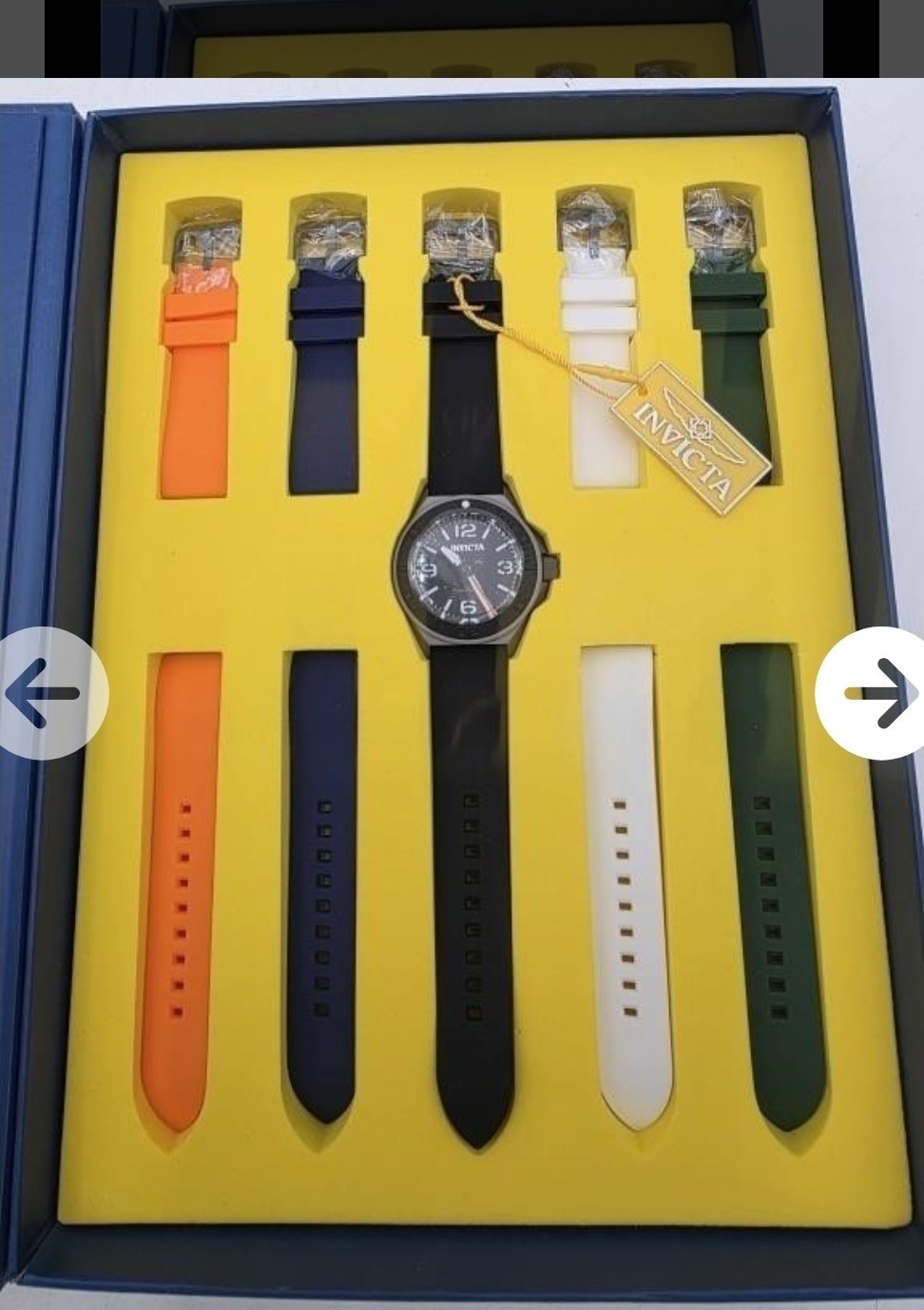 Invicta Ocean Predator 43mm, Black with Interchangeable Straps NEW In The Box