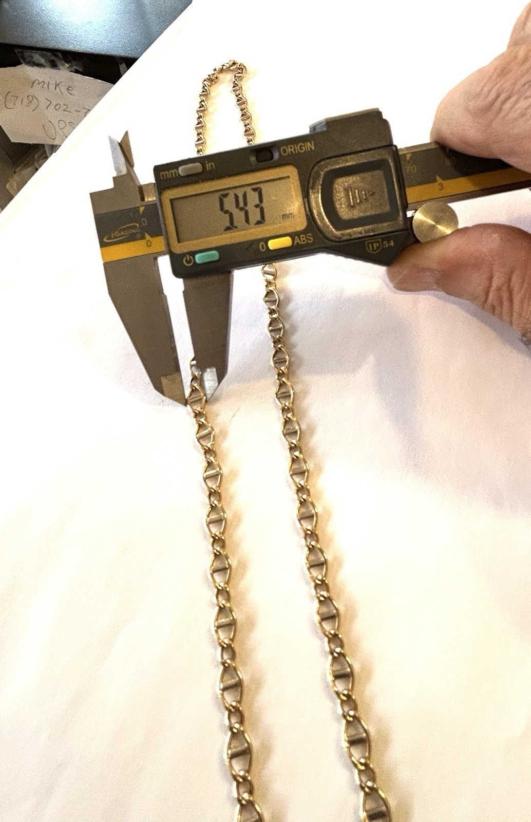 18k 750 Italy Solid Mariner Link 24″ Chain ~ 15.4 Grams ~ 5.4mm