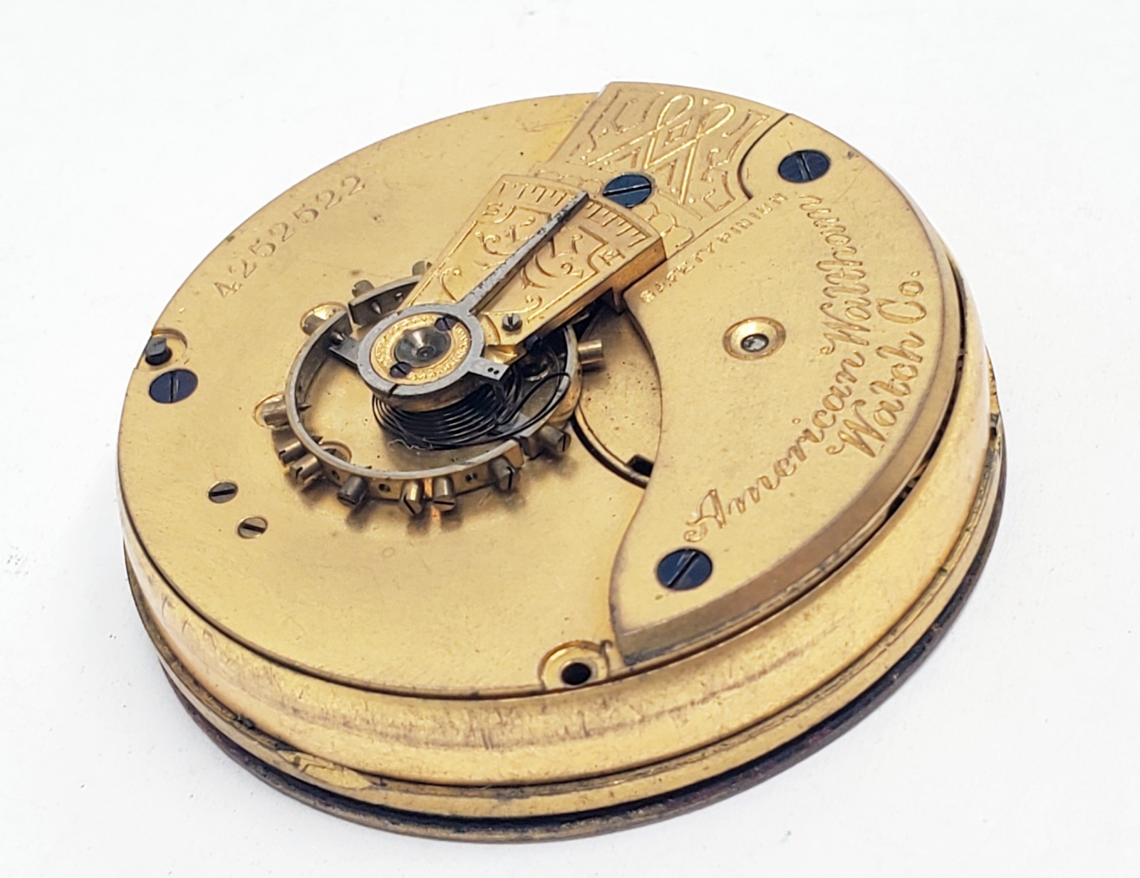 Vintage Waltham Grade no.1 18s 7J Hunting Pocket Watch Movement For Parts/Repair
