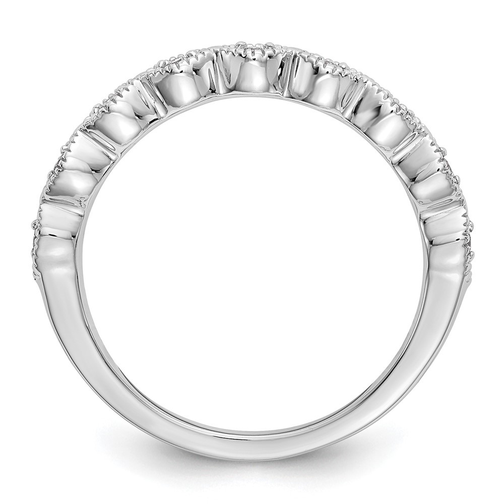 0.11Ct Lab Grown Diamond Band Ring Size 7 14K White Gold ( VS/SI,GH )