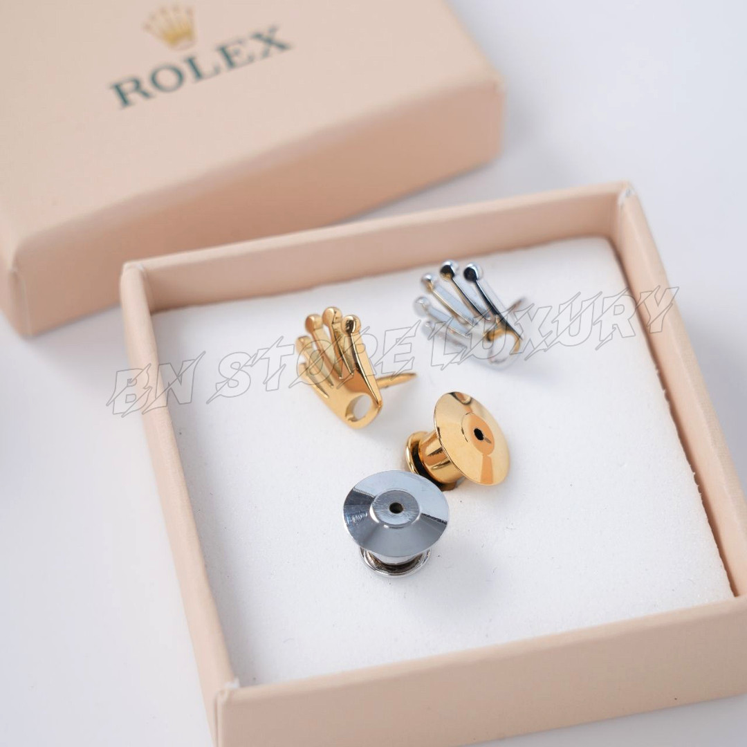 ROLEX Gold Crown Logo Lapel Pin Brooch Luxury VIP Gift Rare Collectible NOS