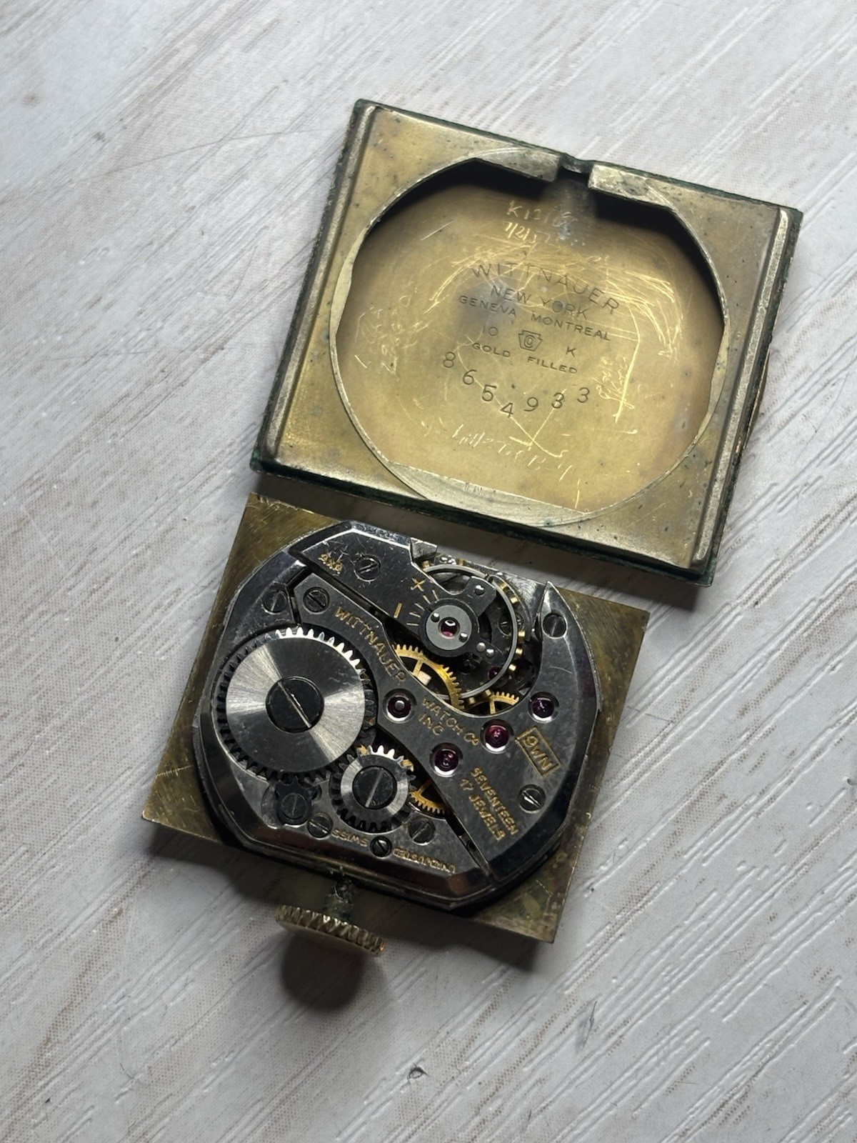 REPAIR RUNS/STOPS Vintage Men’s Wittnauer Fancy Lugs 23mm 10K Gold Filled, 9WN