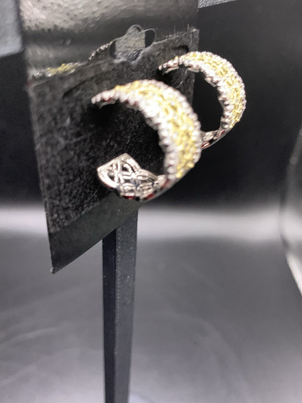 Two Tone 18k Gold Filled Earrings