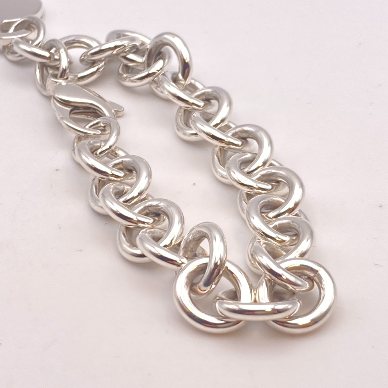 Tiffany & Co. Return to Heart Tag Chain Bracelet 925 Silver 6 1/2″ 33.6g