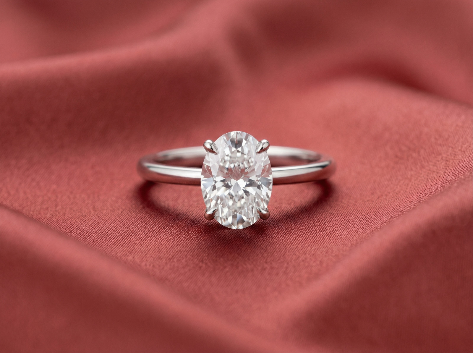 Radiant Charm Oval Cut Simulated Diamond Solitaire Ring For Proposal Anniversary