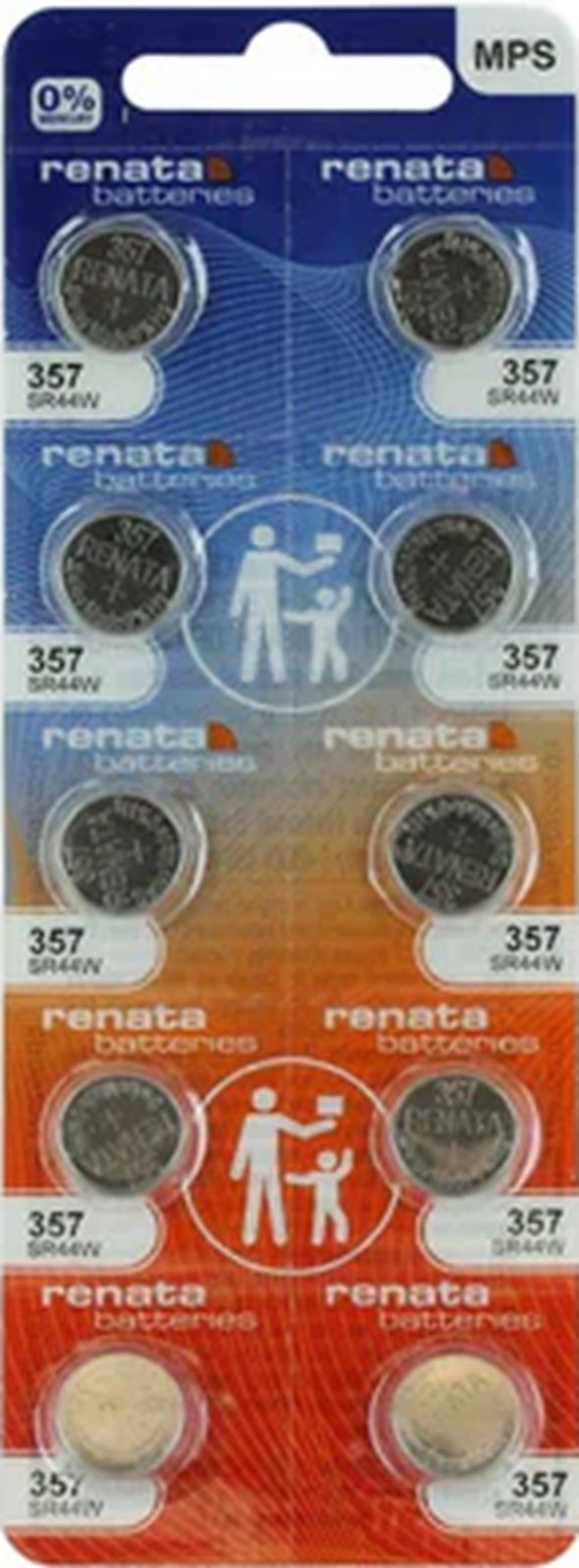 Twenty (20) Renata 357 SR44W 1.55V Silver Oxide Watch – Swiss Made-Exp.2027**