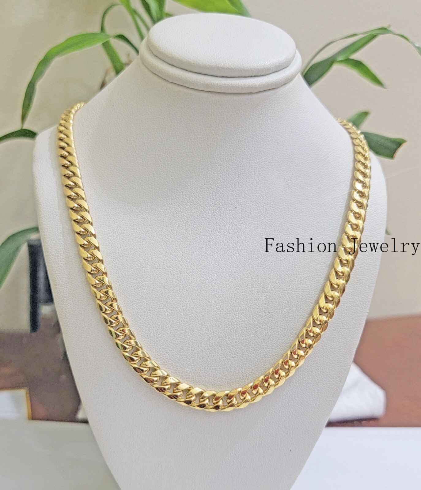 Real 10K Gold Miami Cuban Link Chain Necklace 6mm — 20″ 22″ 24″ 26″ 10kt Yellow