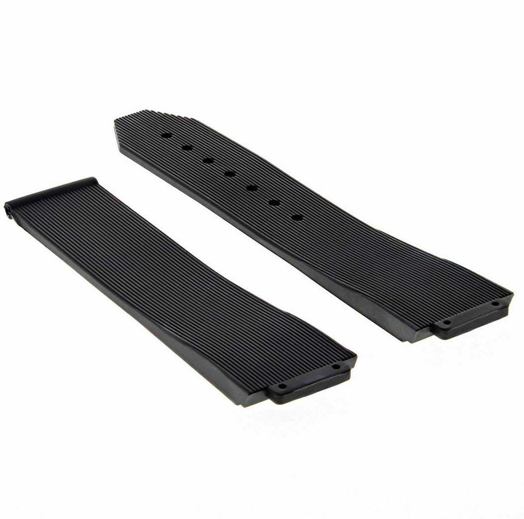25MM RUBBER REPLACEMENT BAND STRAP FOR FITS HUBLOT 44-45 H BIG BANG FUSION BLACK