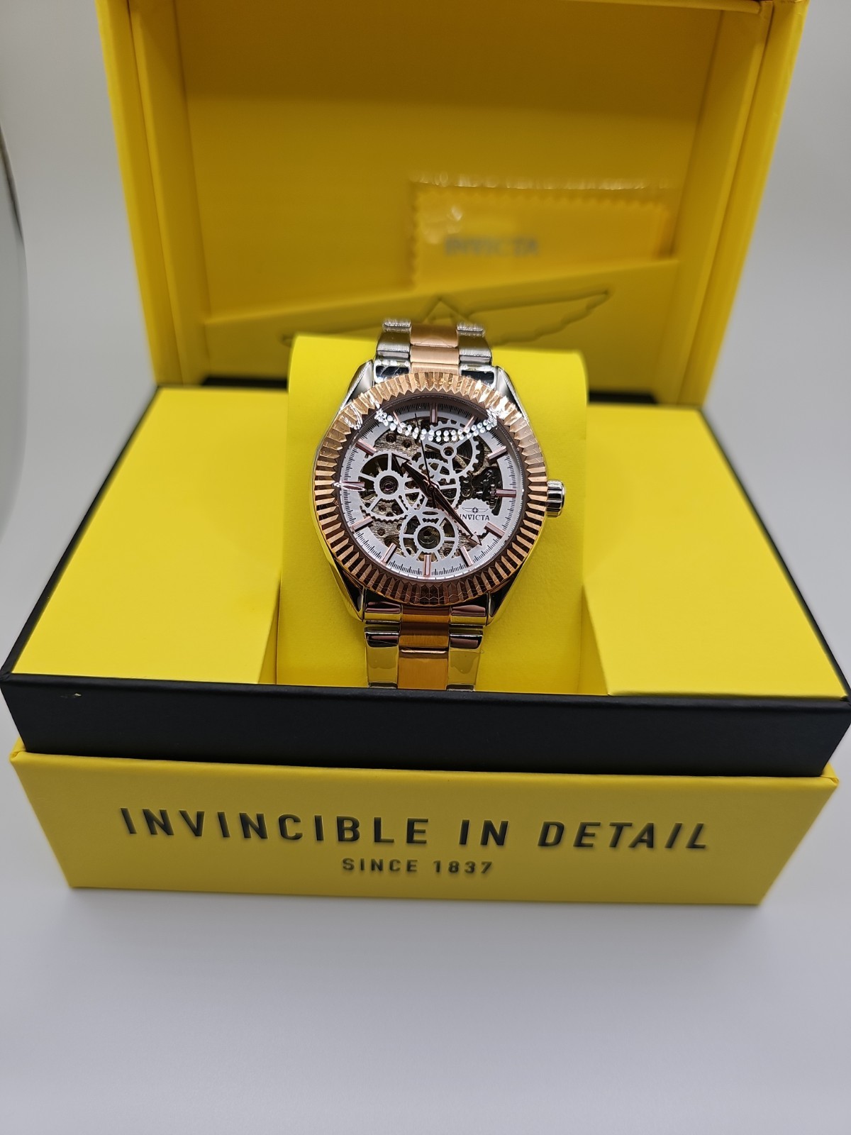 Retail $419.00 Invicta Objet D Art Automatic Watch Skeleton Dial 43mm 69763