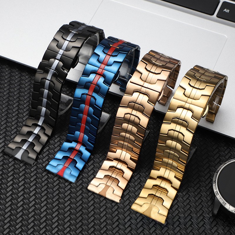 Quality Solid Stainless Steel Watch Strap Men’s Fashion Metal Bracelet 20mm 22mm