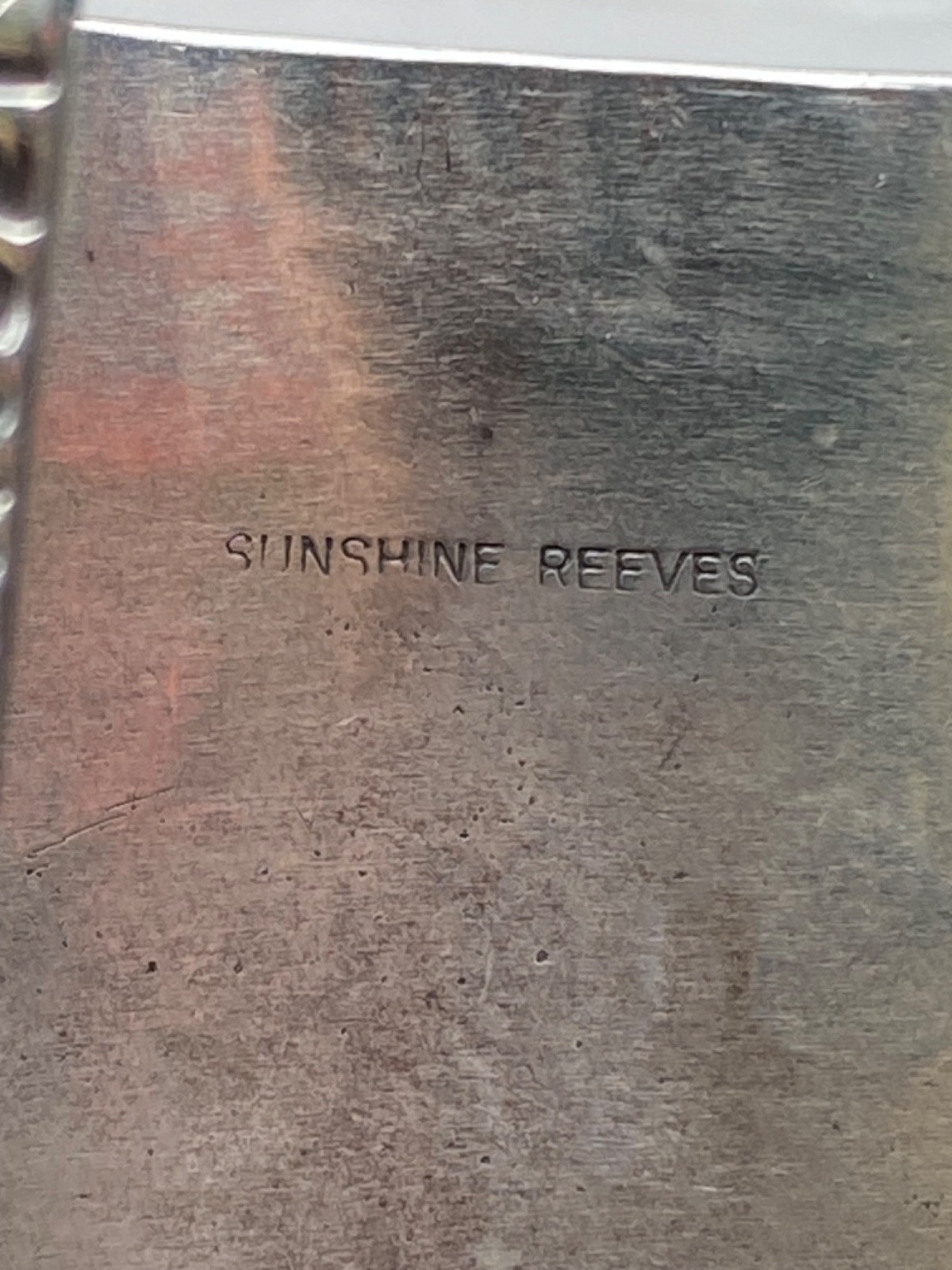 MINT CONDITION Navajo Sunshine Reeves Thunderbird Solid 925 Cuff Bracelet WIDE!!