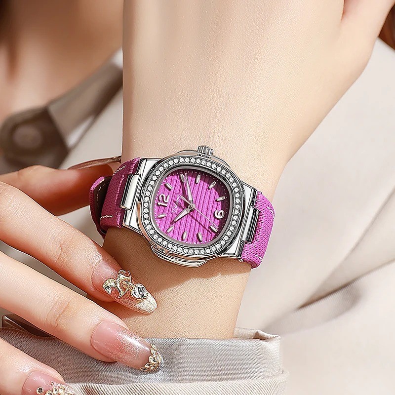 Luxury Brand Women’s Watches Waterproof Elegant Fashion Purple Watch for Women S