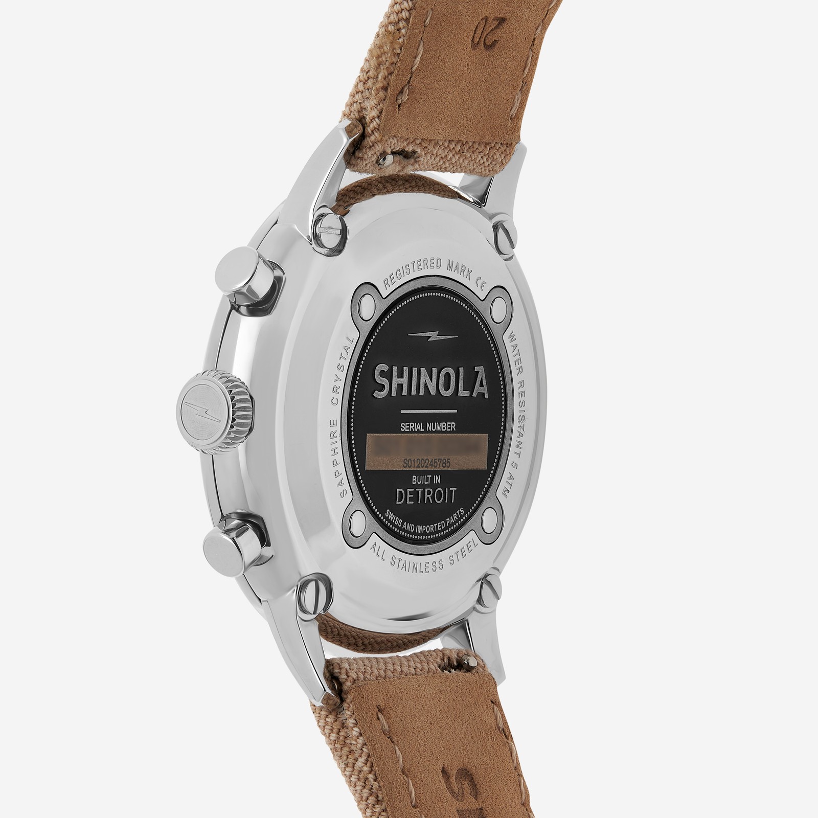 SHINOLA Detroit Men’s The Traveler S0120245785 2 Eye Chronograph Watch $850 42mm