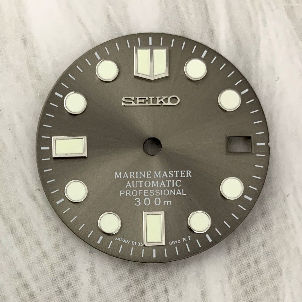 28.5mm Watch Dial Green Luminous Date Fit NH35 NH36 NH38 Movement