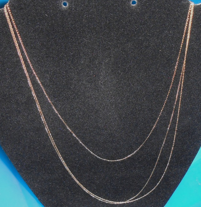 14KT LOT OF 3 DELICATE NECKLACES (2) 20″ and (1) 15.5″ – 1.73 GRAMS