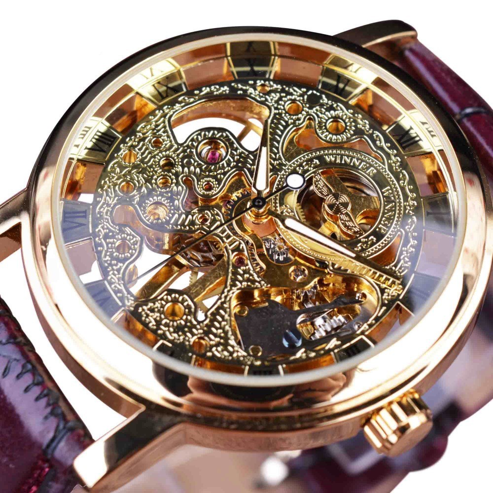 Alabaster Style Mechanical Watch for Men Vintage Classic Hand-Wound Design