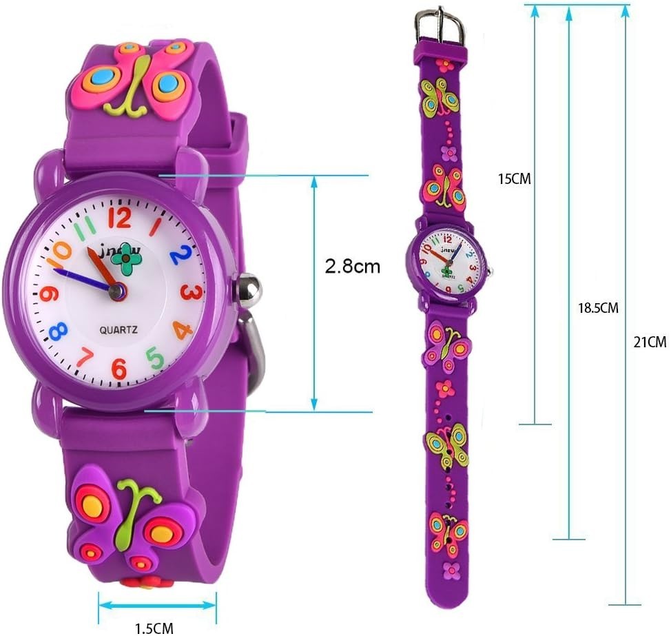 Fun and Durable 3D Cartoon Watch for Kids – Waterproof, Ages 3-8 Gift Box Inc…
